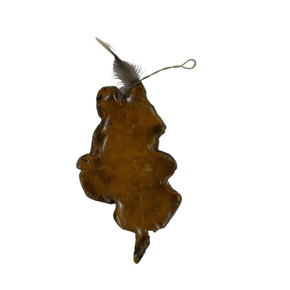 Vintage Flat Ceramic Santa Claus Christmas tree Ornament St Nick Saint Nicholas - Picture 2 of 3